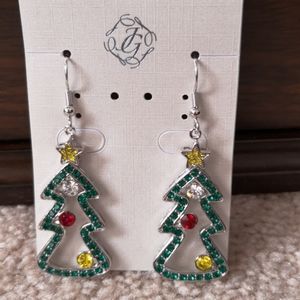 Christmas tree earrings